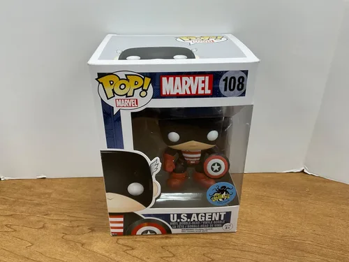 Funko POP Marvel U.S. Agent Comikaze - Figura exclusiva de vinilo Bobblehead