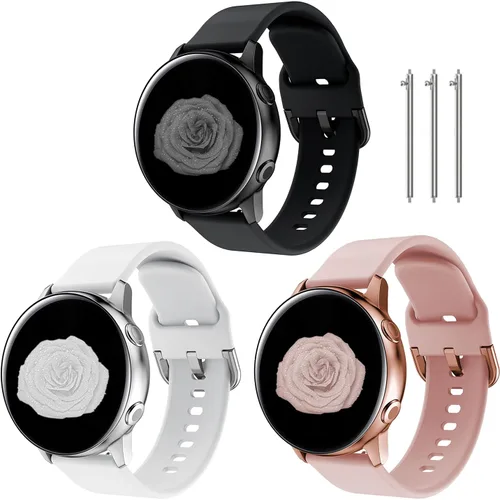 Miniatura 9 de Correa de reloj de 0.78 pulgadas compatible con Samsung Galaxy Watch 4 de 1.575 pulgadas/1.732 pulgadas, correa de reloj Galaxy Active 2 de 1.575