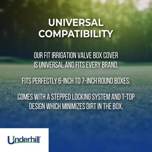 Miniatura 4 de Underhill Tapa de Caja de Válvula de Rociador Redonda, VersaLid 6 Pulgadas a 7 Pulgadas Universal, Cubierta para Sistema de Riego Automático
