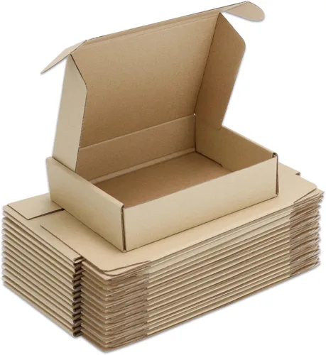 Paquete de 25 cajas de envío, 8 x 4 x 2 pulgadas, caja pequeña de cartón corrugado para envíos de negocios, regalos, decoraciones, papel kraft marrón