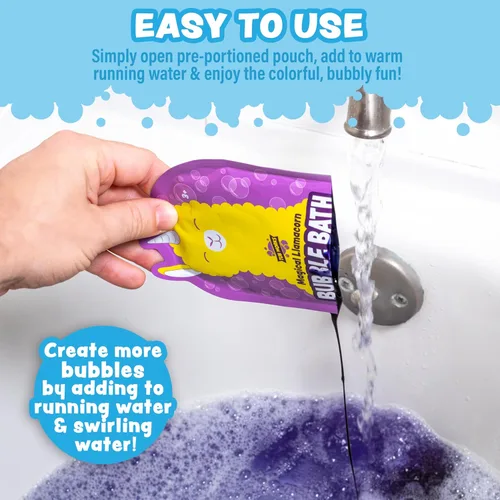 Miniatura 5 de Tub Works® Baño de Burbujas Mágico para Niños, Paquete Variado de 12 Crea Agua Colorida y Toneladas de Burbujas de Espuma para el Baño No Tóxico