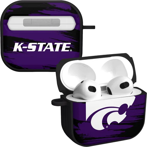 Miniatura 23 de Affinity Bands Kansas State Wildcats HDX Case Cover Compatible with Apple AirPods Gen 1 & 2 (Paint Stripe)