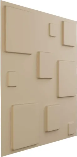 Miniatura 2 de Ekena Millwork Devon EnduraWall 19 5/8 pulgadas de ancho x 19 5/8 pulgadas de alto, panel decorativo de pared 3D, beige ahumado
