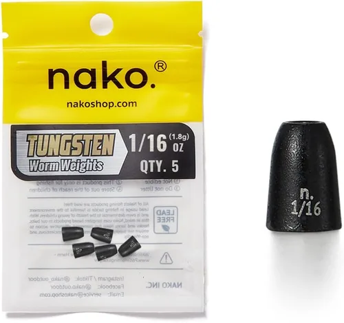 Miniatura 7 de Nako - Pesas de bala de tungsteno para pesca, de 1/32 oz a 3/4 oz, color calabaza negra y verde sin astillas, pesas de pesca para aparejo de Texas