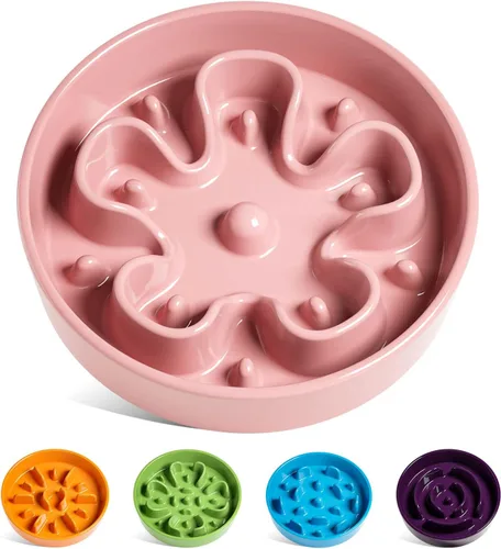 Miniatura 36 de LE TAUCI Cuencos para perros de cerámica de alimentación lenta, cuenco de alimentación lenta de 1.5 tazas para razas pequeñas y medianas, cuenco