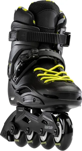 Miniatura 3 de Rollerblade RB Cruiser - Patines en línea unisex para adultos, negro/amarillo neón, patines en línea de rendimiento urbano