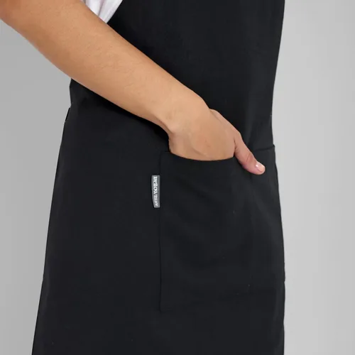 Miniatura 6 de Delantal de chef, delantal de cocina de algodón reciclado con un cuello ajustable con lazos largos, para cocinar, hornear