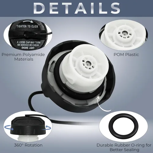 Miniatura 3 de Tapa de gas, tapa de combustible para Ram 1500 2500 3500 2000-2020, Dodge Dakota, 2003-2020 Wrangler JK TJ, 2005-2019 Chrysler 200 300, 1998-2017