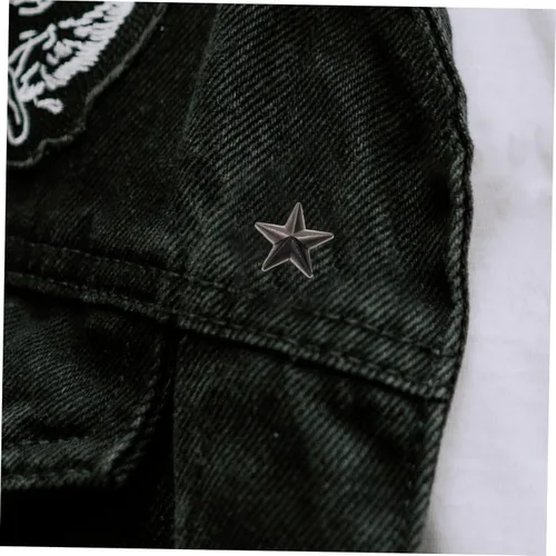 Miniatura 4 de EXCEART 50 piezas de clavos y tachuelas de estrella de aleación de 0.551 in con forma de estrella remache a presión botón punk con tornillos