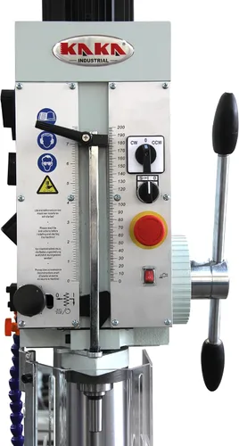 Miniatura 2 de KAKA INDUSTRIAL Prensa de taladro de piso, oscilación de 26 pulgadas, perforación máxima de 1.57 pulgadas, 2.2 kW 220 V trifásica, 8 velocidades