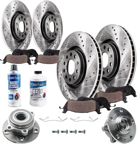 Miniatura 93 de Detroit Axle - Rotores de freno para Ford Mustang 2015, 2016, 2017, 2018, 2019, 2020, 2021, 2022, 2023, repuesto de rotores de freno de disco