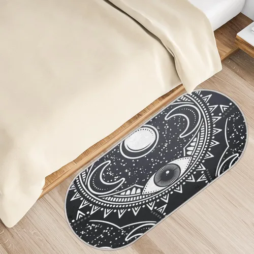 Miniatura 11 de cfpolar Alfombras de baño antideslizantes de girasoles blancos con margaritas blancas, tapete de baño de microfibra absorbente, lavable a máquina