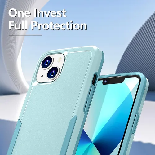 Miniatura 5 de Funda resistente para iPhone 13 para hombre, delgada y protectora para iPhone 13 i Phone iohone Funda para iphine i 13 (verde)