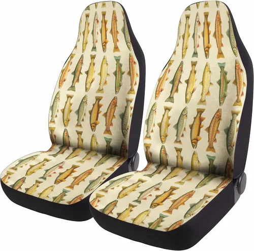 Miniatura 73 de GENANY Horror Nightmare Skellington - 2 fundas de asiento delantero para automóvil, camión, SUV, regalos de Navidad, funda de asiento de cubo