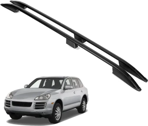 Miniatura 10 de ERKUL Barras transversales para portaequipajes para Porsche Cayenne 2003-2010 Barras transversales de aluminio con bloqueo antirrobo para el techo