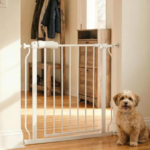 Miniatura 25 de Puertas para bebés extra anchas de 48 a 53 pulgadas, puerta grande para bebé, para escaleras, para mascotas, puertas para interiores, para puertas