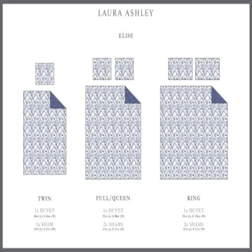 Miniatura 8 de Laura Ashley Home - Juego de funda de edredón Twin, ropa de cama de algodón reversible con fundas de almohada a juego, elegante decoración del hogar