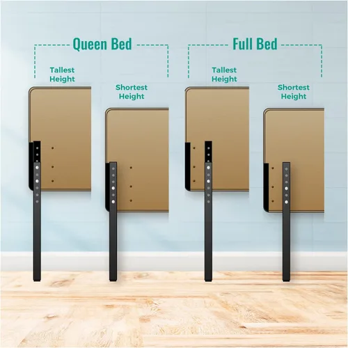 Miniatura 6 de Naomi Home Jessenia - Cabecera capitonada ajustable tapizada de lino con superficie acolchada, soporte de pared o marco de cama, color crema