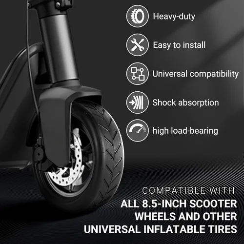 Miniatura 4 de AR-PRO (2 juegos) Neumático de scooter de 8.5" x 2 y tubos interiores, ruedas de repuesto neumáticas 50/75-6.1 con válvula recta, compatible