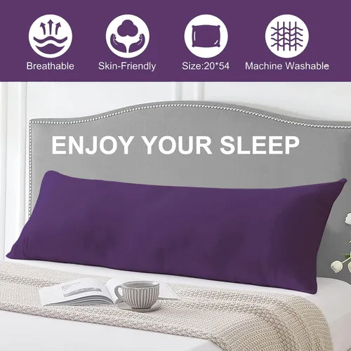 Miniatura 5 de DOWNCOOL Relleno de almohada de cuerpo grande - Almohada de cuerpo completo transpirable para dormir de lado - Almohada de cama larga y suave