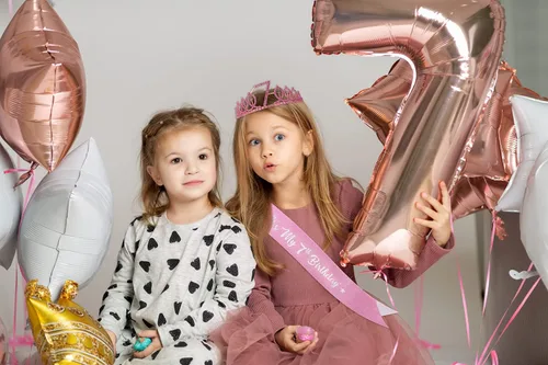 Miniatura 6 de Banda y tiara de cumpleaños número 7 con vela y corona de strass, mi 7º cumpleaños, topper de pastel de feliz cumpleaños, 7 globos de papel