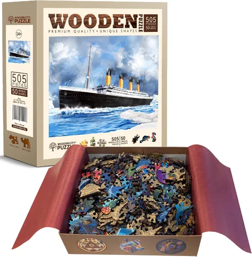 Miniatura 4 de WOODEN.CITY Titanic - Rompecabezas de madera para adultos, 500 piezas, 14,75 x 10 pulgadas, rompecabezas de la película de los años 90, fabricado