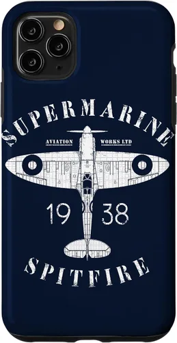 Miniatura 18 de iPhone 12 Pro Max Spitfire RAF Británico WW2 Fighter Aviation Case Supermarine Aviation