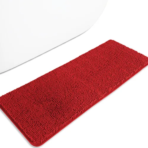 Miniatura 144 de Alfombra de baño pequeña de 12 x 18 pulgadas, lavable y absorbente, antideslizante, alfombra de baño de felpilla gruesa y suave para baño, ducha