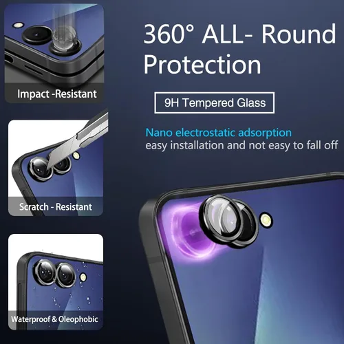 Miniatura 7 de IMBZBK [Instalación automática] Paquete de 2 protectores de pantalla de privacidad para Samsung Galaxy Z Flip 7, 2 películas antiespía interiores +
