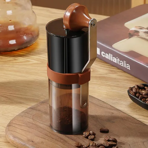 Miniatura 3 de Molinillo de café manual con ajustes internos, molinillo de frijoles de manivela manual de 1.06 oz de capacidad, molinillo portátil de rebabas