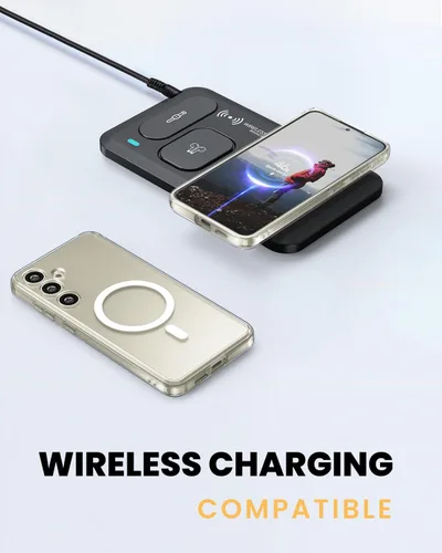 Miniatura 6 de CaseBorne Slim Series - Funda compatible con Samsung Galaxy S24 Plus, combo 3 en 1, cubierta magnética híbrida ultra transparente, con protector