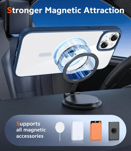 Miniatura 98 de FNTCASE Funda para iPhone 13 Pro-Max: Fundas magnéticas transparentes compatibles con Magsafe Slim anti amarillamiento protección contra caídas