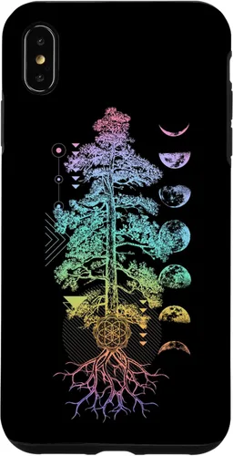 Miniatura 11 de iPhone 11 Pro Max Árbol de la Vida Fases de la Luna Yoga Chakra Estuche de Regalo