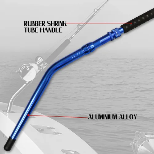 Miniatura 5 de Fiblink 2-Piece Saltwater Offshore Heavy Bent/Straight Butt Trolling Rod Fishing Roller Rod Conventional Boat Deep Sea Fishing Pole