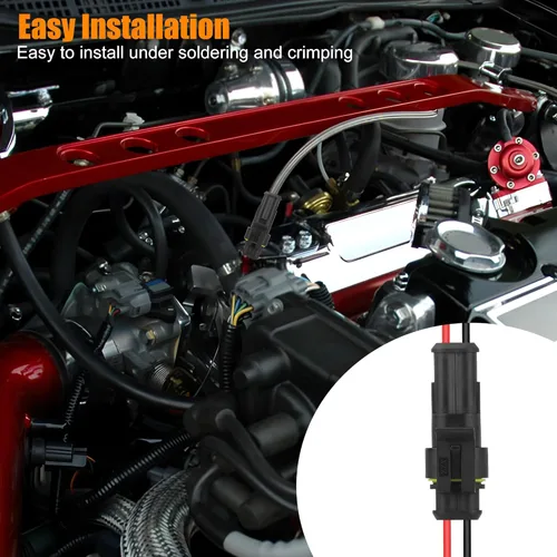 Miniatura 5 de JacobsParts Conector eléctrico impermeable, enchufe de 2 pines, conectores de cable eléctrico automático para automóvil, camión, barco y otras