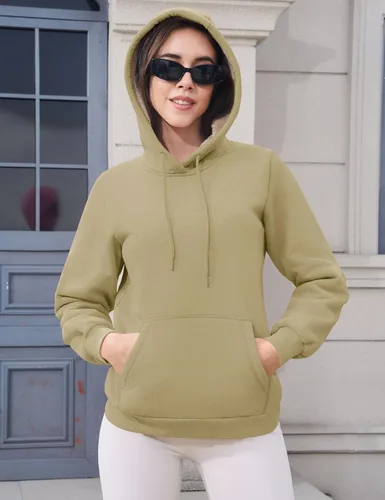 Miniatura 113 de MAGCOMSEN Sudaderas con capucha para mujer, con forro de sherpa, de vellón, para invierno, cálido, pesado, de algodón, con bolsillo