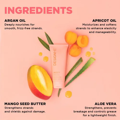 Miniatura 5 de Design.Me HOLD.ME Styling Cream Hair Smoothing Cream for Blowouts & Sleek Looks Hydrating, Tames Frizz & Flyaways, Adds Shine & Smooths Soft