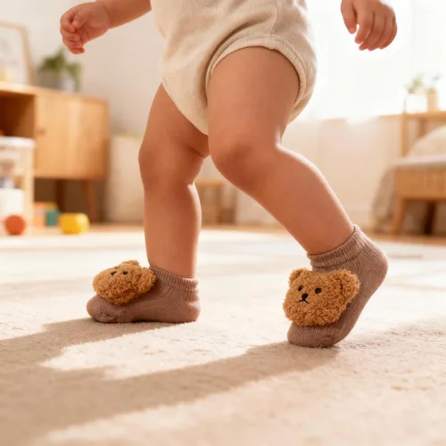 Miniatura 2 de Baby Girl Non Slip Cute Flower Grippy Socks Soft Breathable Cotton Toddler Ankle Socks Anti Skid Newborns