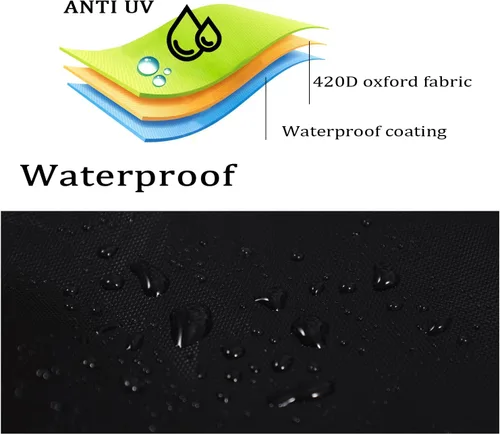 Miniatura 4 de TOYMIS Cubierta para tanque de almacenamiento ovalada resistente al calor, impermeable, negra, 52.8 x 31.5 x 11.8 pulgadas, personalizada, sólida