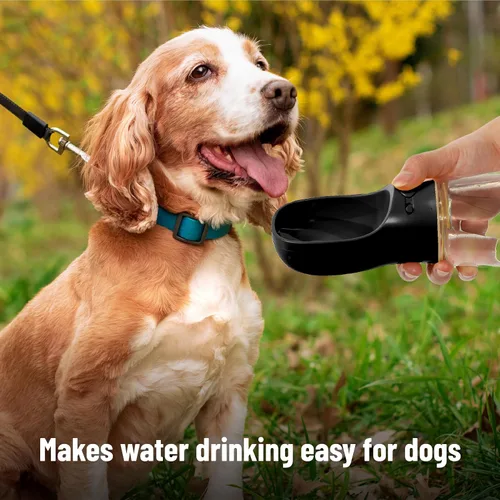 Miniatura 4 de Mr. Pen - Botella de agua para perros, 19 onzas, grande, negra, dispensador portátil de botella de agua para perros, no apto para lavavajillas