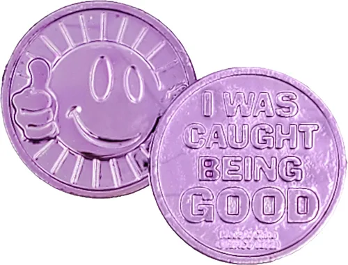 Miniatura 5 de The Dreidel Company Caught Being Good - Monedas de plástico (paquete de 50) 50 fichas - Incentivos de comportamiento en el aula y recompensas