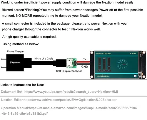 Miniatura 5 de Inglés Nextion Mejorado 2.4 '' HMI USART UART Serial TFT Touch Display Module Panel de pantalla (NX3224K024)