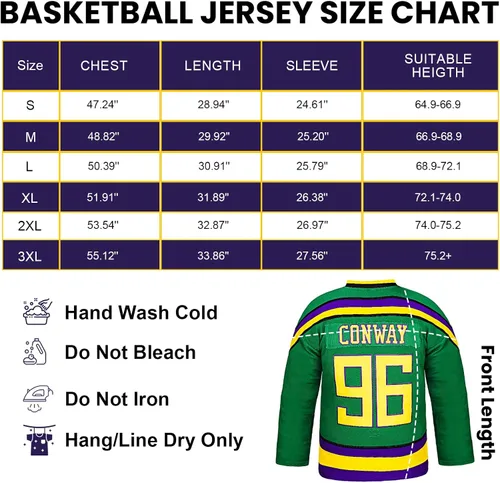 Miniatura 4 de CJTVMMD Camiseta de película de hockey para hombres y mujeres, ropa de hombre de los años 90, camiseta verde de práctica de hockey