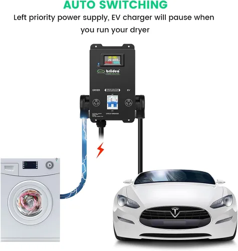 Miniatura 4 de Briidea Interruptor de alimentación automático para secadora y EV, carga rápida tu EV, NEMA 10-30