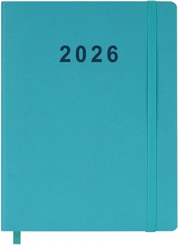 Miniatura 16 de Agenda académica 26-27, planificador semanal y mensual, julio de 2026 a junio de 2027, páginas de vacaciones, contactos y notas, cubierta de cuero