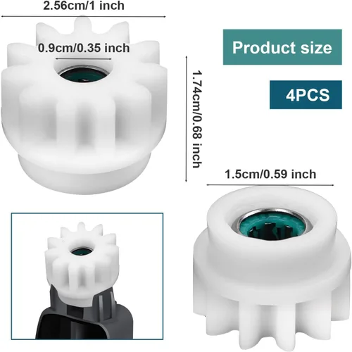 Miniatura 2 de 4 piezas de engranaje de fregona para Ocedar, repuesto de pedal de trapeador de embrague unidireccional, escoba de repuesto para rodamiento de cubo