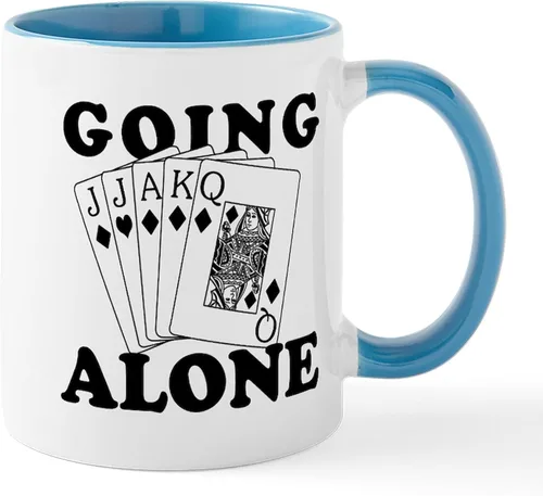 Miniatura 42 de CafePress Euchre Champ Mugs Taza de café de cerámica de 11 oz (11.0 fl oz)