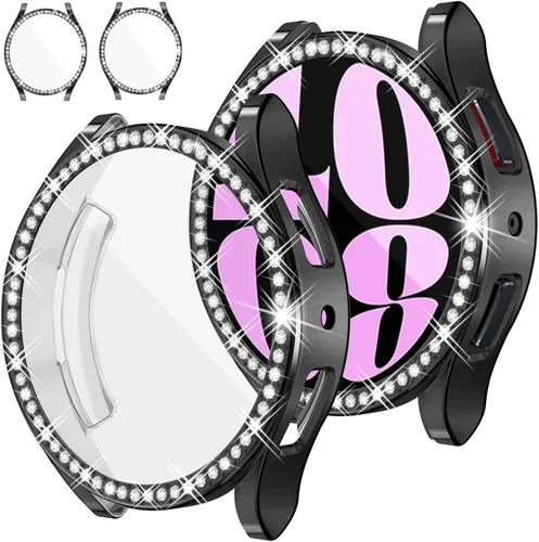 Miniatura 18 de RICHONE Compatible con Samsung Galaxy Watch 5 y Watch 4 y FE 40 mm Protector de pantalla Estuches de strass, Accesorios de cubiertas protectoras