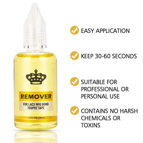 Miniatura 2 de Removidor de Acción Rápida para Extensiones de Cabello con Cinta, Pegamento para Peluca y Cinta de Extensión de Doble Cara (Una Botella)
