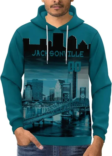 Miniatura 48 de Custom Football Hoodies City Night Skyline Personalized Sweatshirt Name Number Fan Gift Pullover for Men Women Youth